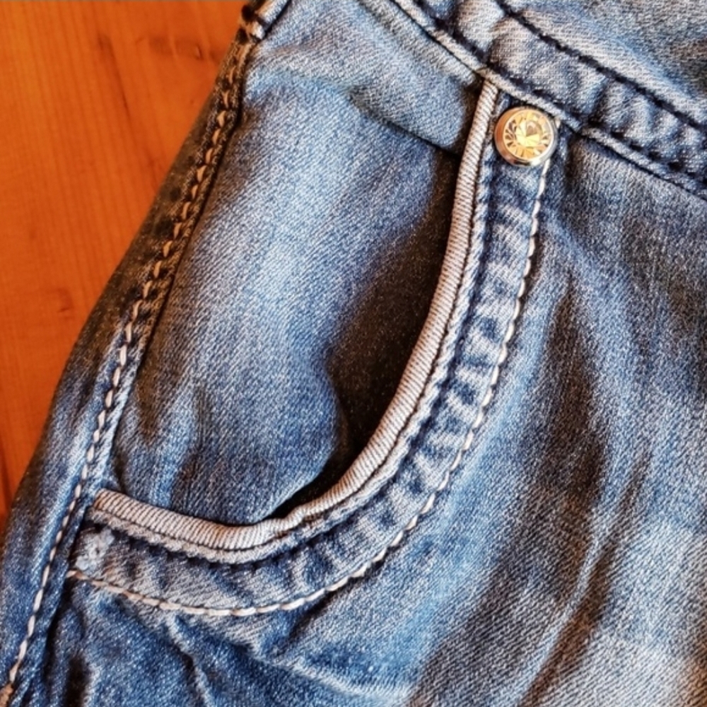 Miss Me Blue Denim Wide Leg Jeans - Picture 5 of 13